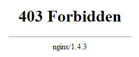 403 Forbidden
