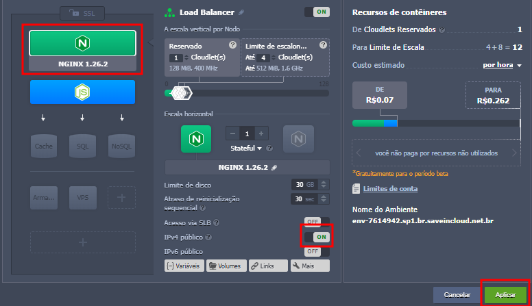 Adicionando NGINX na topologia