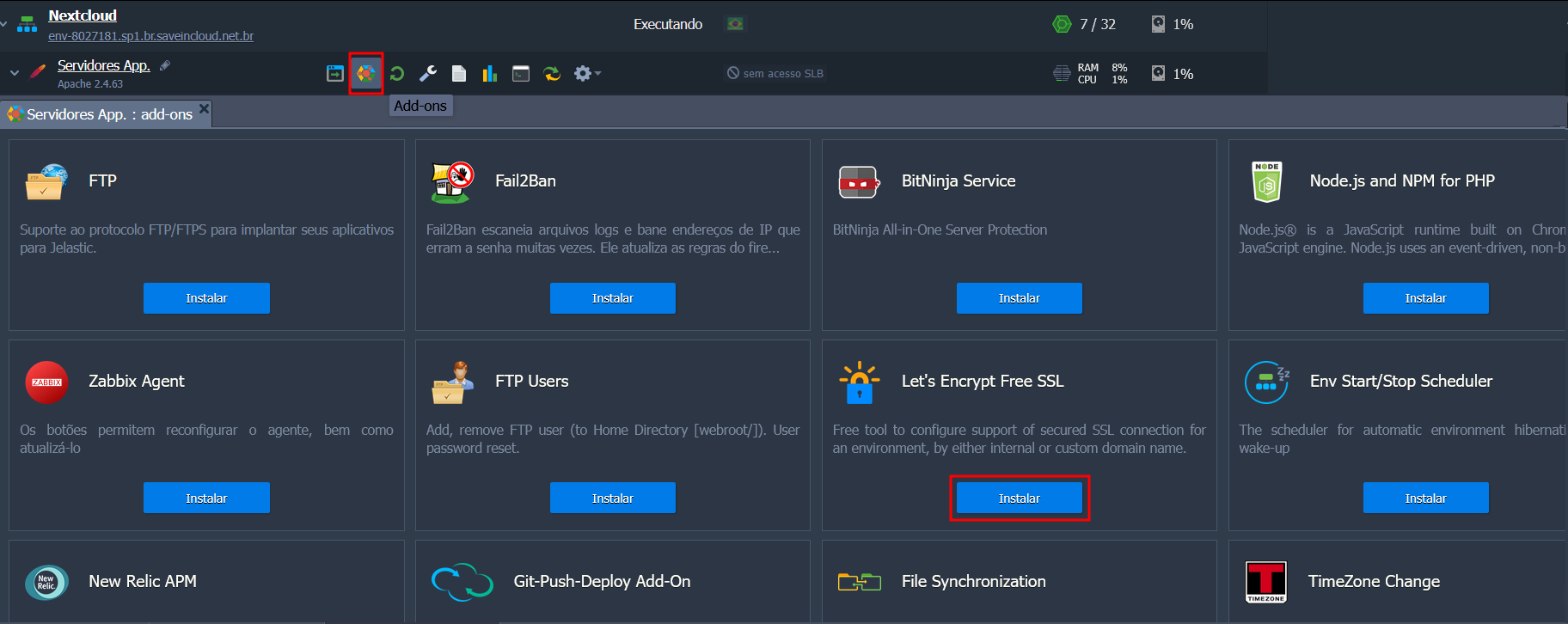 add-on do lets encrypt no apache do nextcloud