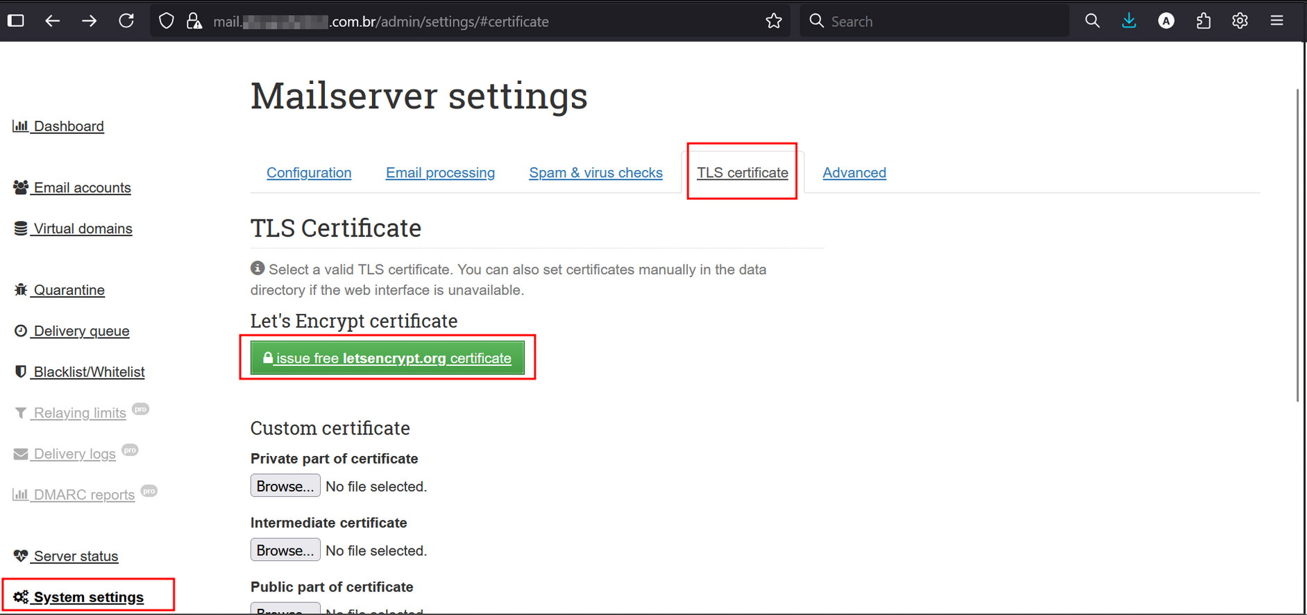 Caminho para chegar no TLS Certificate e Lets encrypt