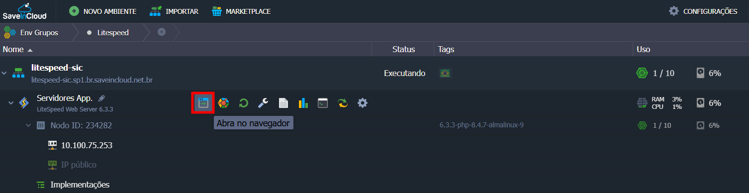 Abrir navegador LS