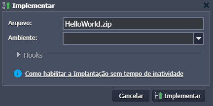 Configuração de Implantação