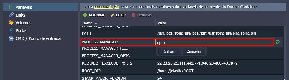 Variáveis de Ambiente - Parte 2